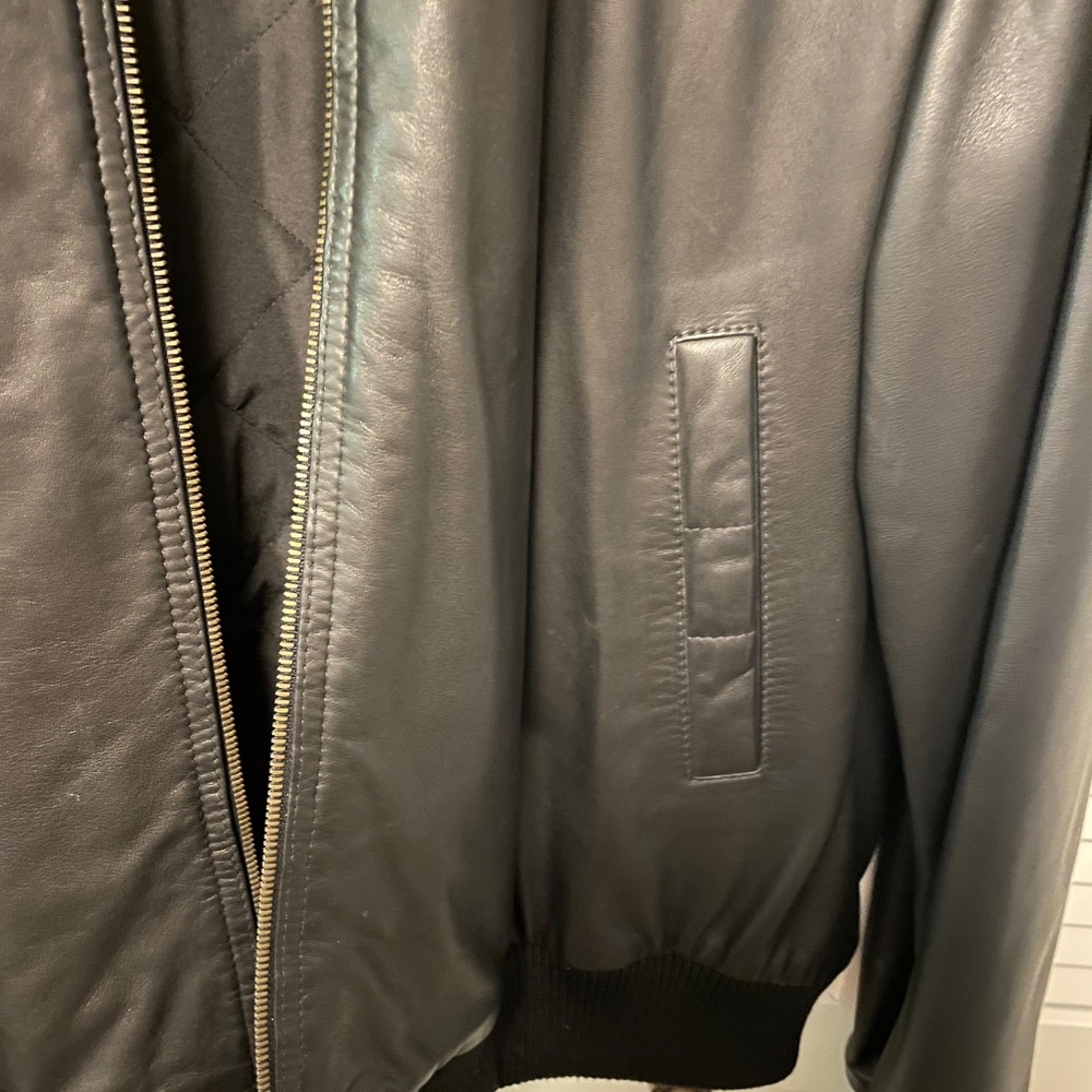 Vintage Men’s Leather Bomber Jacket - Picture 7 of 13